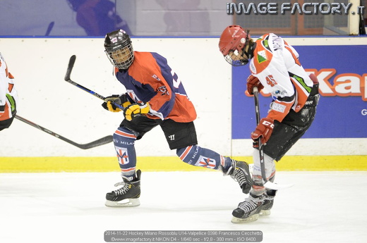 2014-11-22 Hockey Milano Rossoblu U14-Valpellice 0396 Francesco Cecchetto